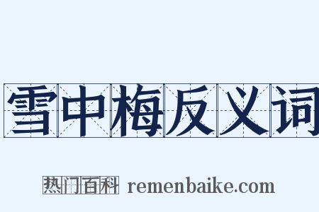 雪中梅反义词是什么意思的图片